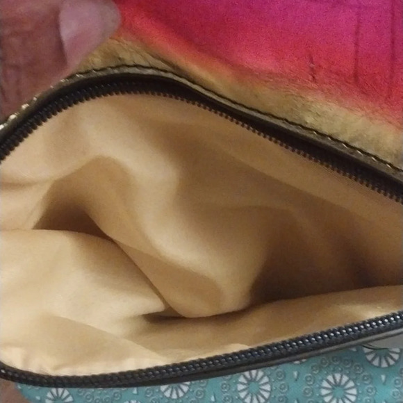 Cirque du Soleil Leather/Cloth Triangular Sling Bag Converts to Backpack - Picture 5 of 8